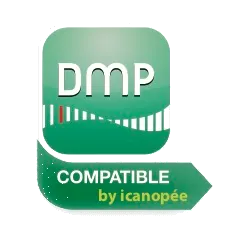 Logo DMP compatible (Dossier Médical Partagé) by Icanopée